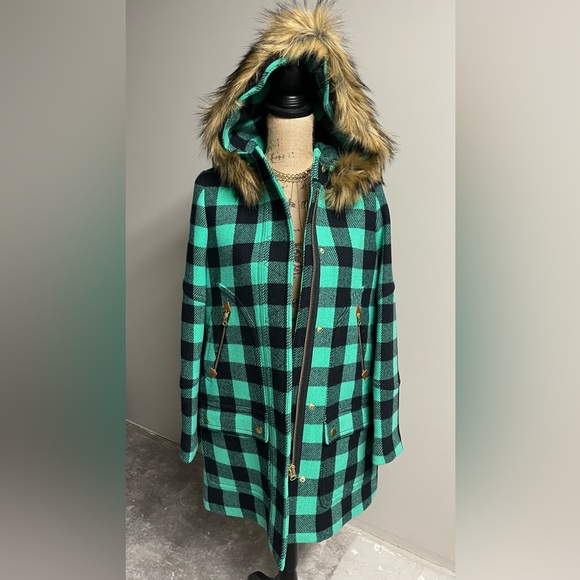 NWT J. Crew Coat 💚🖤 Size 2 - Picture 5 of 8